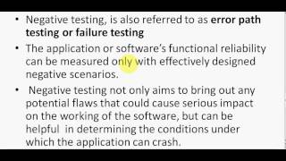 What is Negative Testing