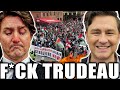 MASSIVE F*CK TRUDEAU Protest Breaks Out In Canada