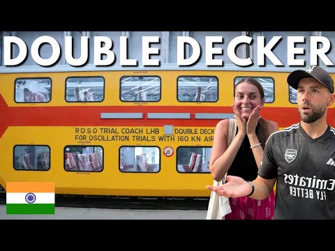 We take India's famous DOUBLE DECKER train to Delhi 🇮🇳