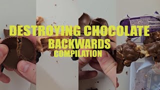 Oddly Satisfying Destruction: Destroying Chocolate Backwards - Compilation #3 ASMR (Relaxing)