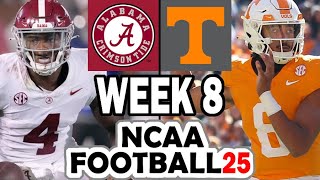 Alabama at Tennessee  Week 8 Simulation (2024 Rosters for NCAA 14)