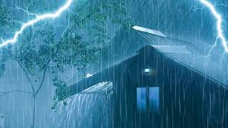 Fall Asleep Instantly in 3 Minutes with Heavy Rain | Rain Sounds & Distant Thunder for Deep Sleep
