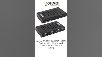 Metra CS-1X2HDMSPL5 HDMI Splitter with 1 Input and 2 Outputs and Built-in Scaling