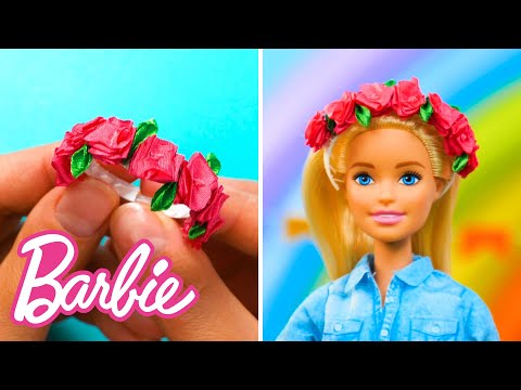 9 ΙΔΕΕΣ ΚΑΛΟΚΑΙΡΙΩΝ BARBIE DIY RAINBOW με έγχρωμες κουβέρτες | 5-Minute Crafts | @Barbie Ελληνικά