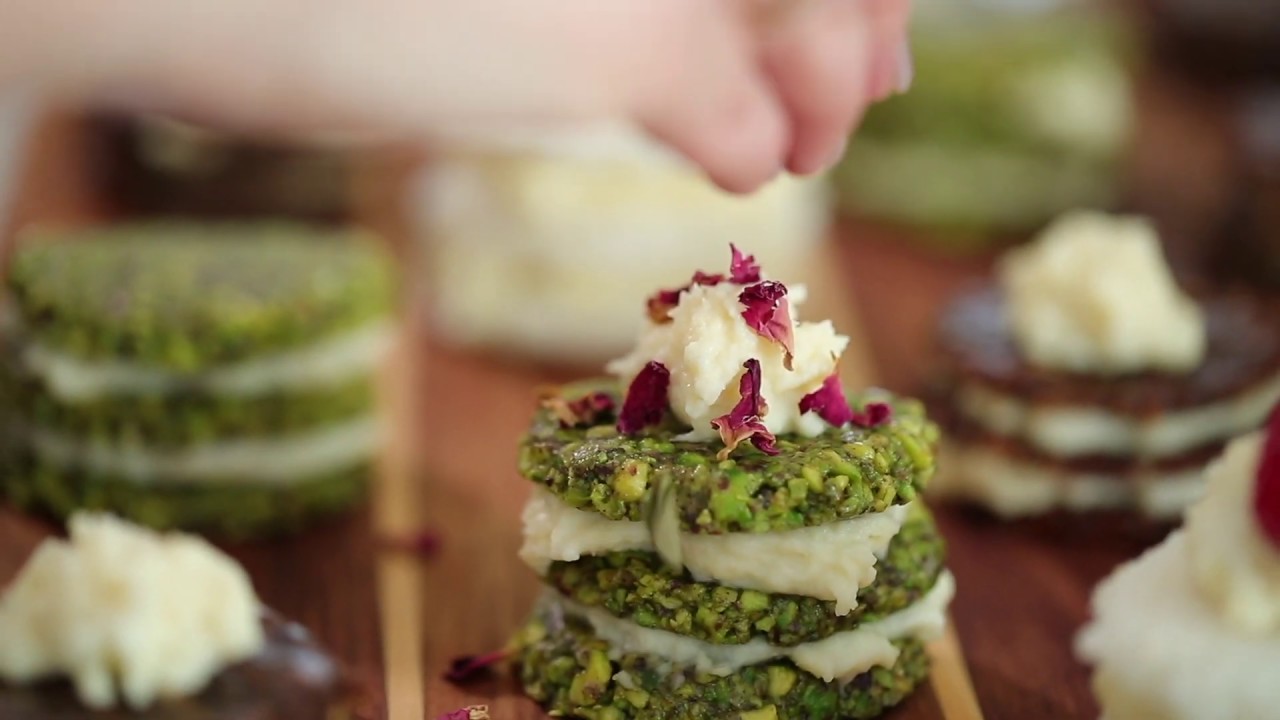 Pistachio, Coconut & Date Delight Dessert Sandwiches | Rouba's Food Journey |