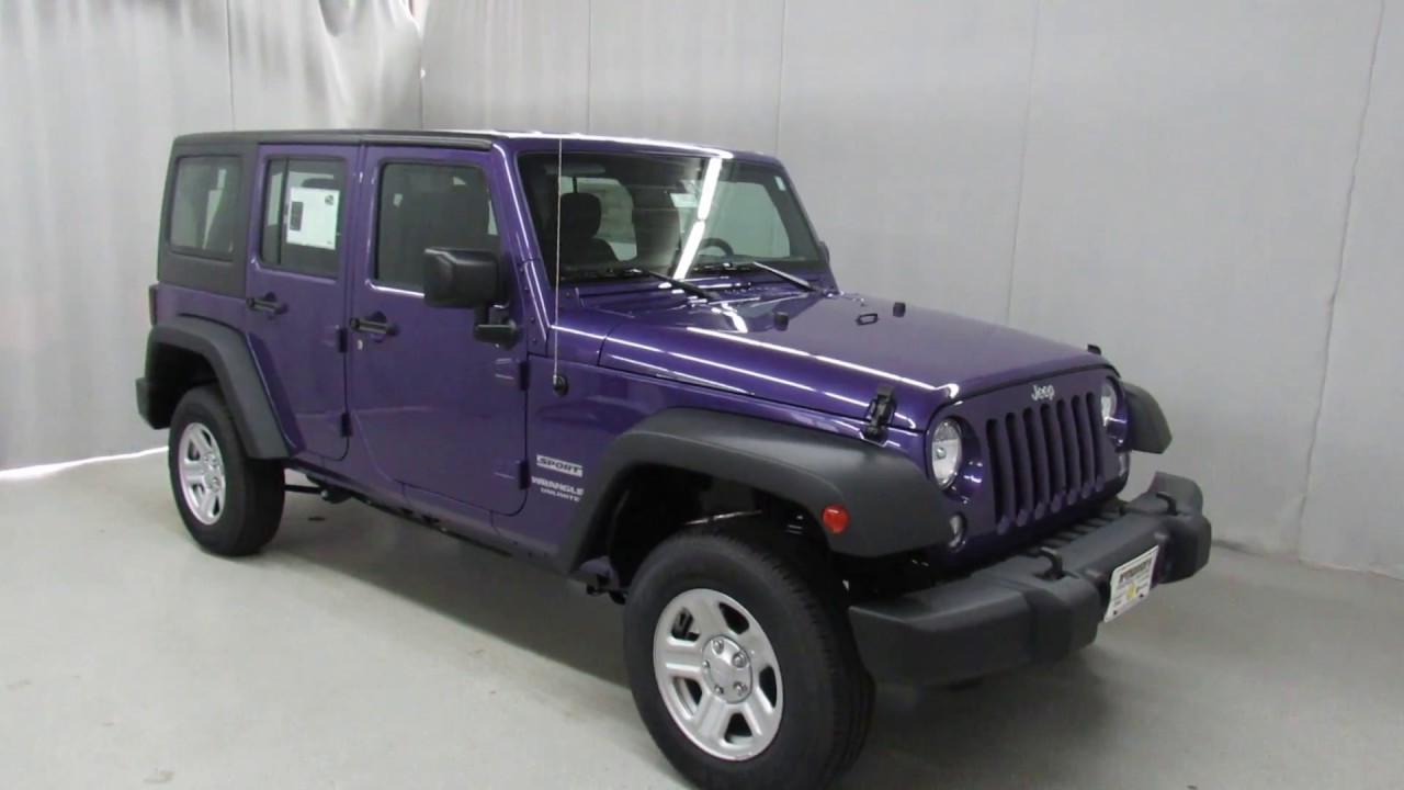 2017 JEEP WRANGLER UNLIMITED SPORT XTREME PURPLE STK#14655 - YouTube