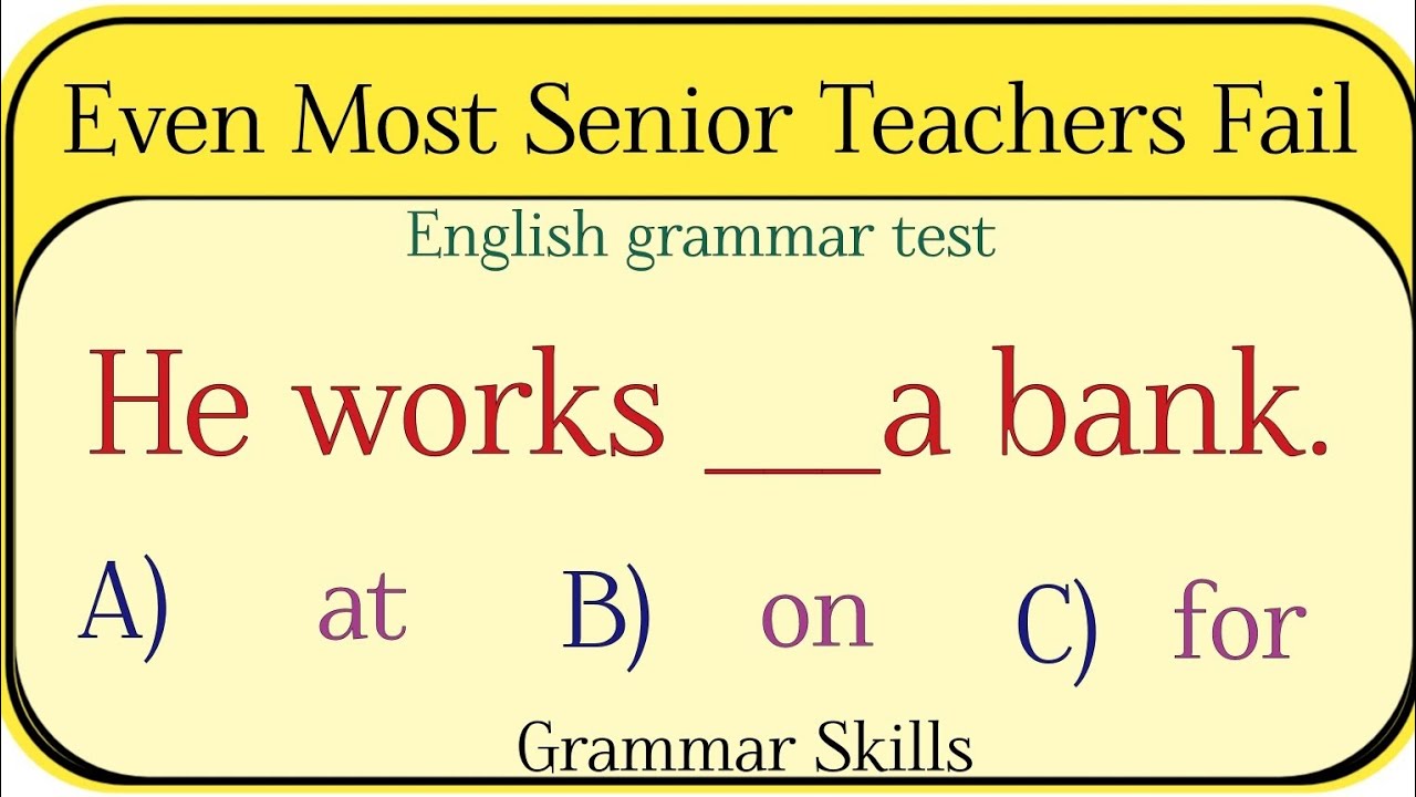 Mixed English Grammar Test 🌟 Even Most Senior Teachers Fail - YouTube