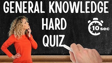 General Knowledge Quiz - HARD, 30 questions , only 10 seconds to answer each. - Pub Quiz GK