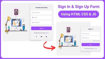 Sign in & Sign up Page with awesome sliding animation using HTML, CSS & JS | Web Designing Tutorial