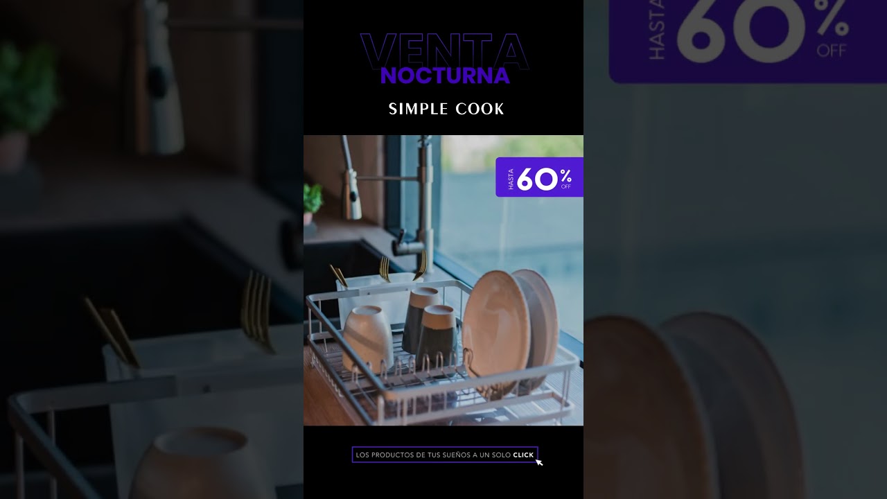 ¡No te lo pierdas! Llegó Venta Nocturna a Kitchen Center con hasta 60% Off en productos Simple Cook.