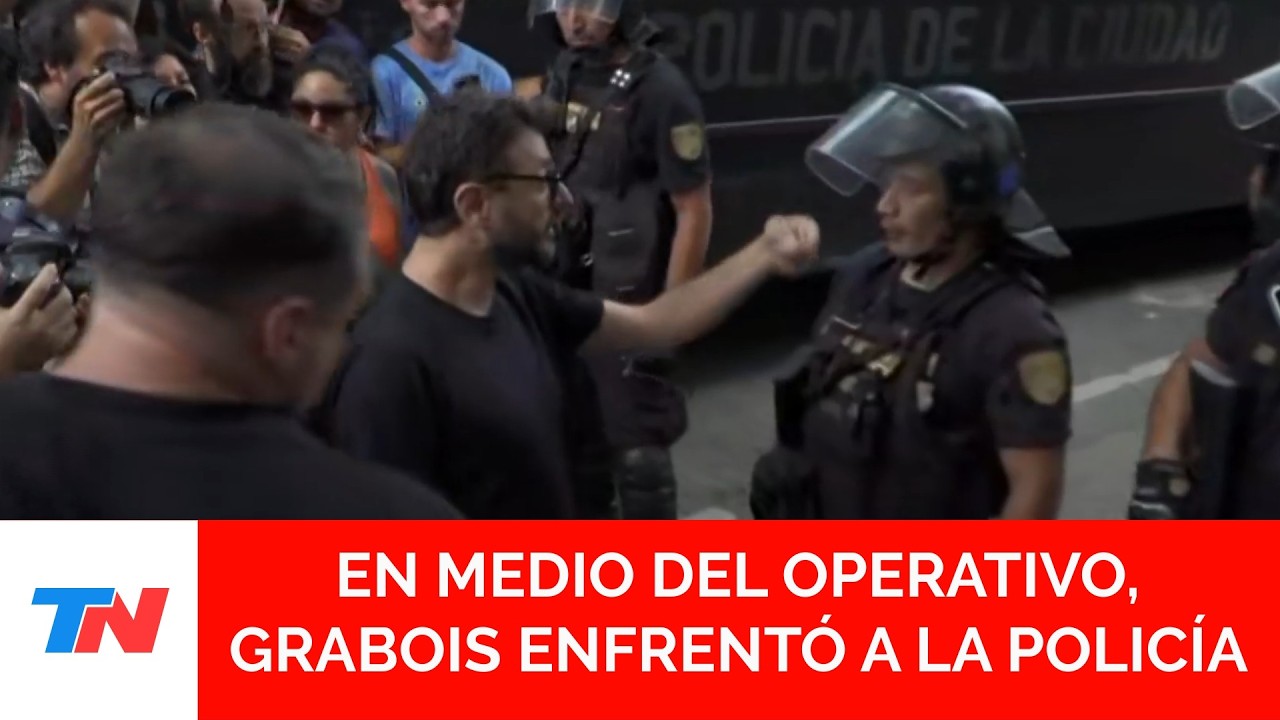INCIDENTES EN EL CONGRESO: Grabois se enfrentó a la policía para pedir la liberación de detenidos