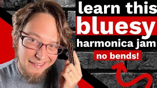 a groovy blues harmonica jam lesson for beginners (no bends!)