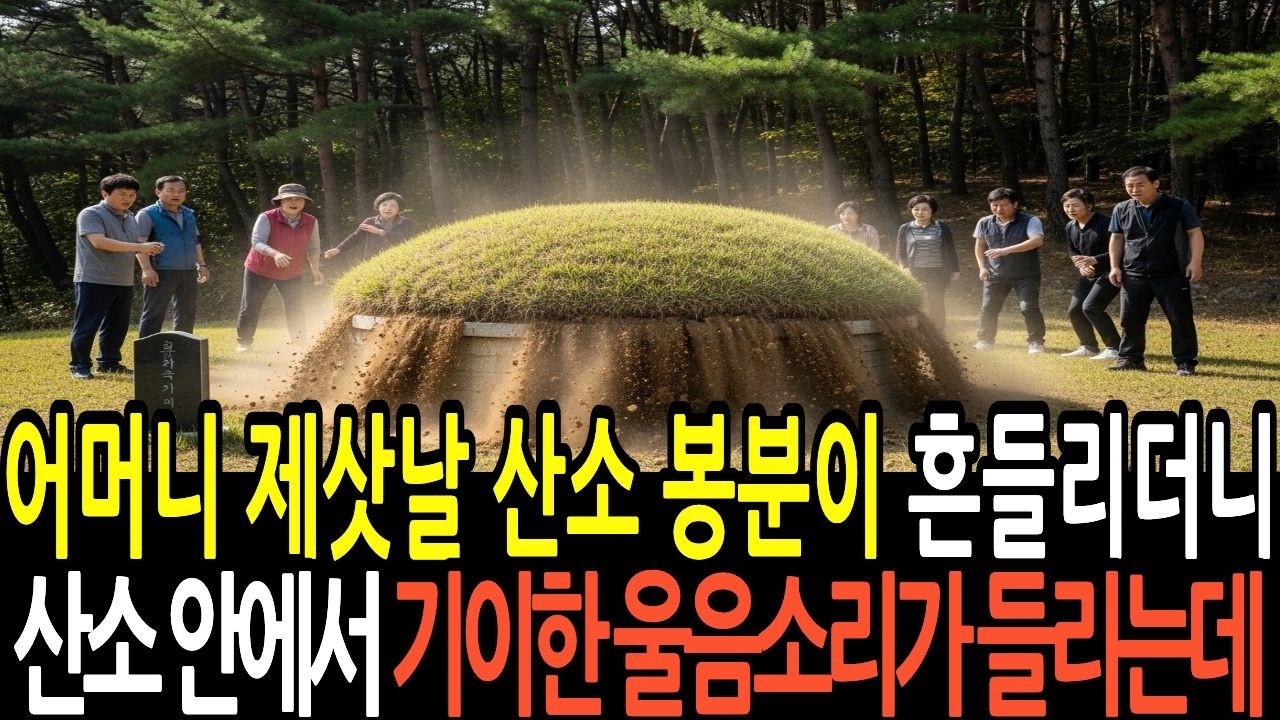 어머니 제삿날 산소 봉분이 흔들리더니 산소 안에서 기이한 울음소리가 들리는데