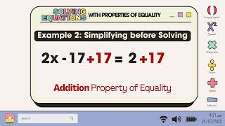 SMALL BITES, BIG IMPACT: Solving Equations with Properties of Equality
