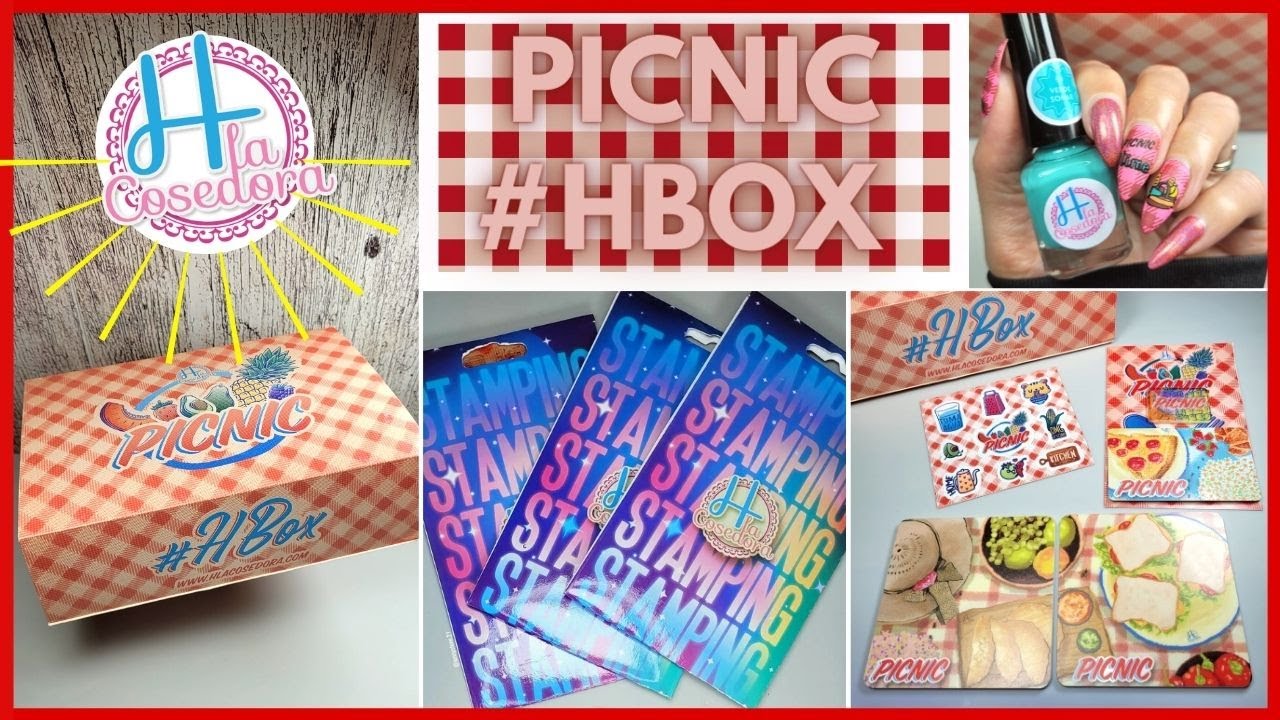 H la Cosedora HBox Picnic Unboxing Review & Bonus Nail Art Tutorial