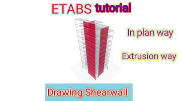 Etabs tutorial: draw shearwall in plan