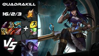 BOTTOM Caitlyn vs Kai'Sa [QUADRAKILL] - NA Master Patch 14.10