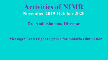 Activities of ICMR-NIMR