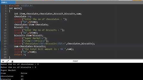 Supermarket billing in C program tutorial in english|R2C Technologies|C programming|