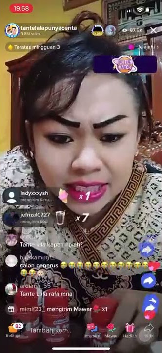 Tante Lala Punya Cerita sapa Penonton | Live Tiktok Tante Lala
