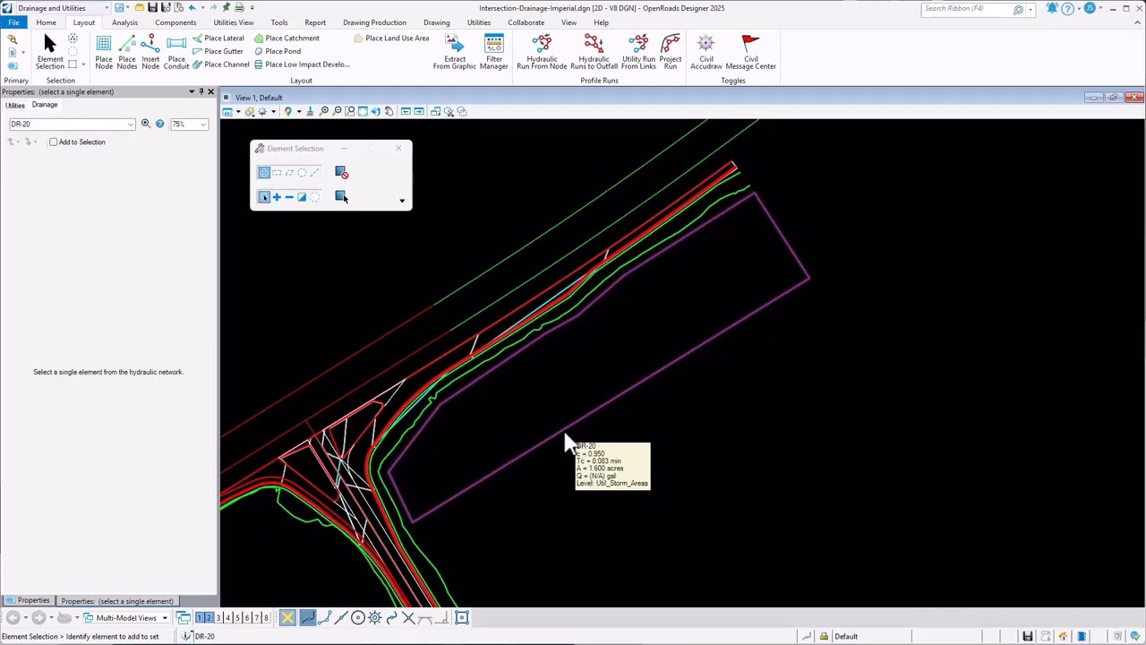 OpenRail Designer 2025 Drainage Updates - Improved Editing of Catchments