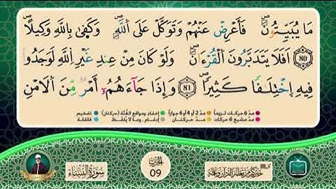 المصحف 8 المثمن : الثمن (ما اصابك من حسنه) من الحزب 9 || الشيخ محمود خليل الحصري || برواية ورش