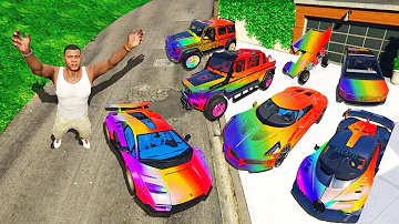 ich KLAUE RAINBOW AUTOS in GTA 5!