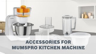 afsnit Turbulens lektier Bosch Mum5PRO Kitchen Machines - Accessories User Guide - YouTube
