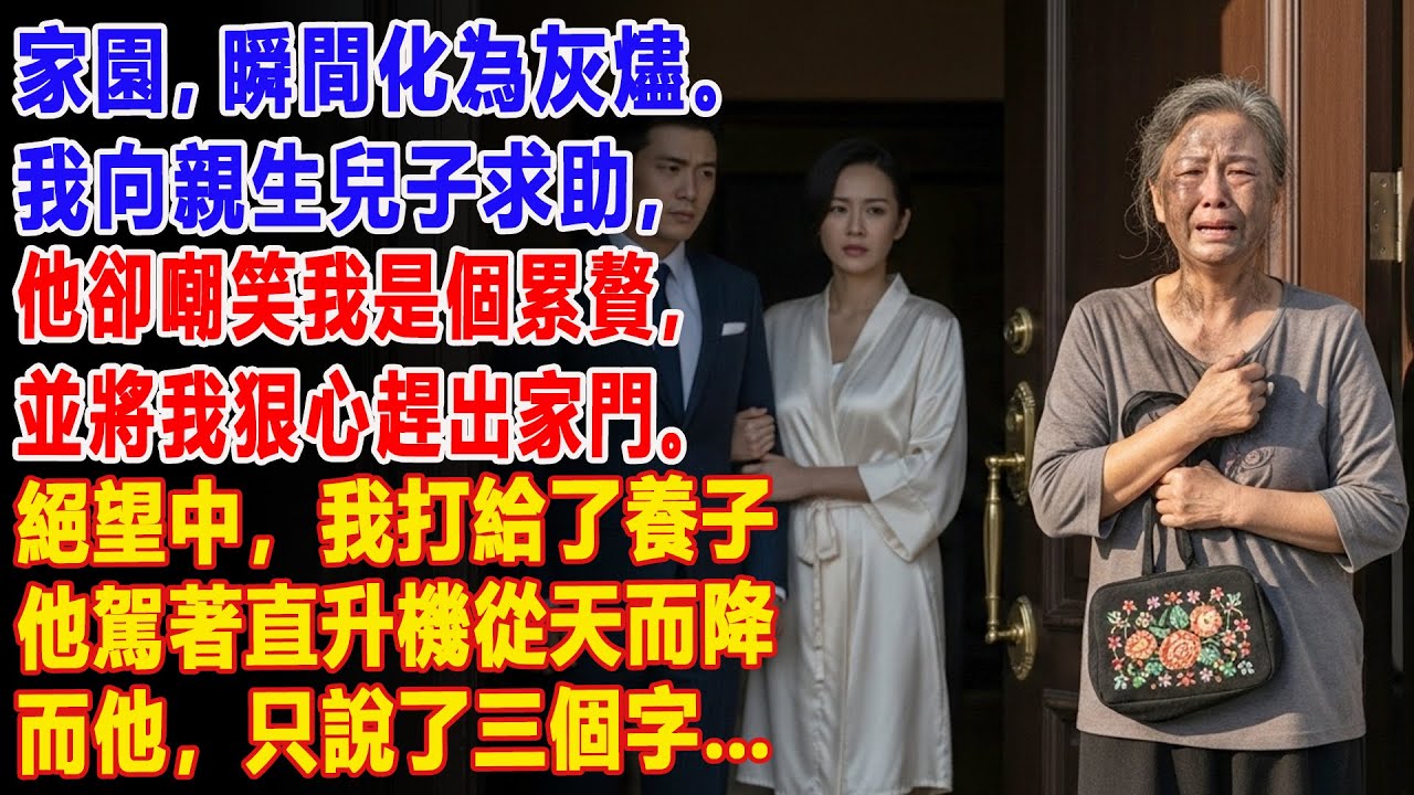 【真實故事】火災後 🏠🔥，親生兒子在我面前甩上了門 🚪💔…而拯救我的人，卻是駕著直升機從天而降 🚁 | 父母子女冲突 | 真實故事 | 故事分享 | 情感故事 | 晚年哲理 | 說故事