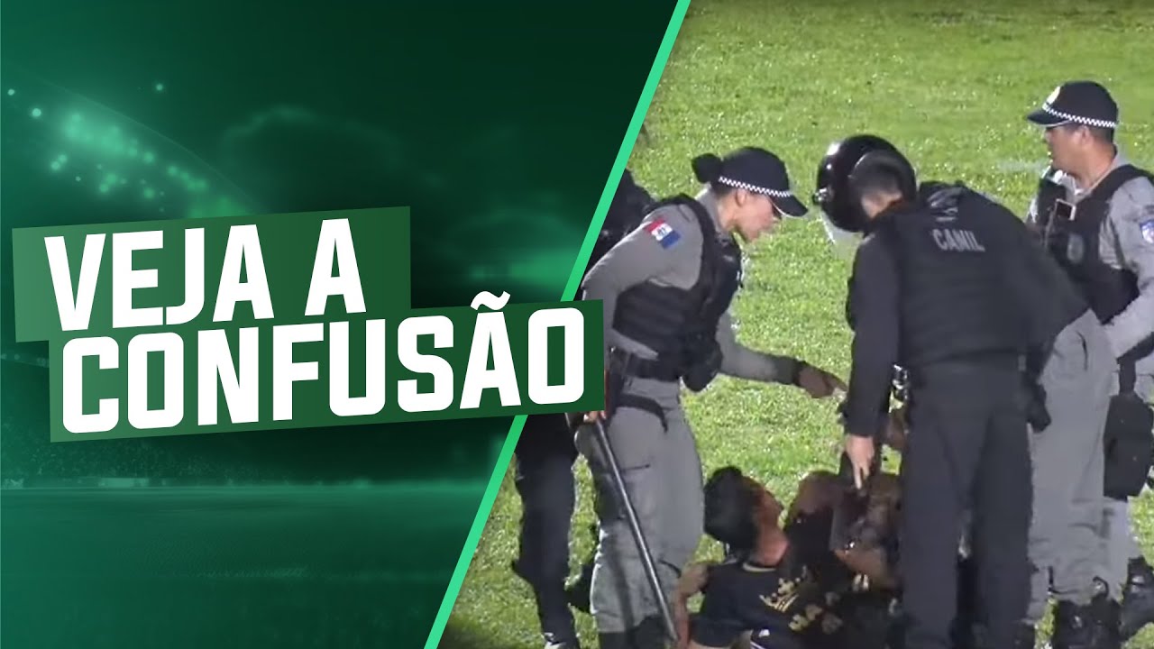 Torcedores invadem campo após final do jogo ASA x CSE - Brasileirão Série D - 07/07/2024