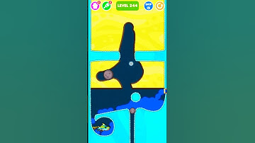 Save The Fish  / pull the pin / puzzle logic level 244  #savethefish #gaming #funny #drawing #shorts