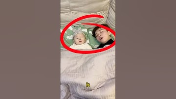 This baby silenced his snoring dad with just one trick!#funny #shorts #cute #funnyvideos #reaction
