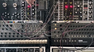 3/16/24 Korg SQ-10 + Zerosum Inertia 6550-99, TDB, VCA + CGS35 + Oakley ADSR/VCA + Lexicon PCM 70