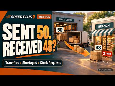 Video preview: Sent 50, Received 48? Track Branch Stock Transfers | Speed Plus 9 Web POS | www.solversolutions.in