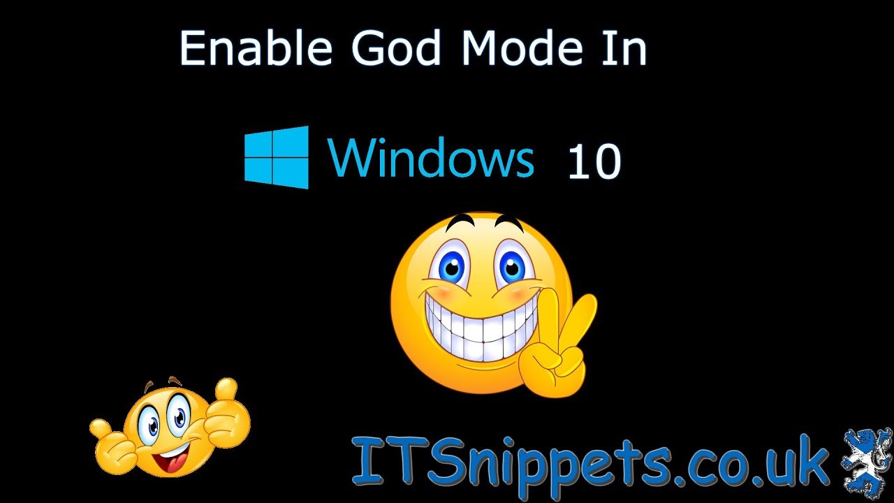 How To Enable Windows 10 God Mode (ytcreators, youtube, twitter