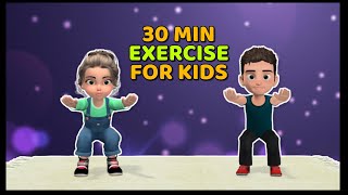 30 MIN FULL BODY WORKOUT AT HOME: EXERCISE FOR KIDS