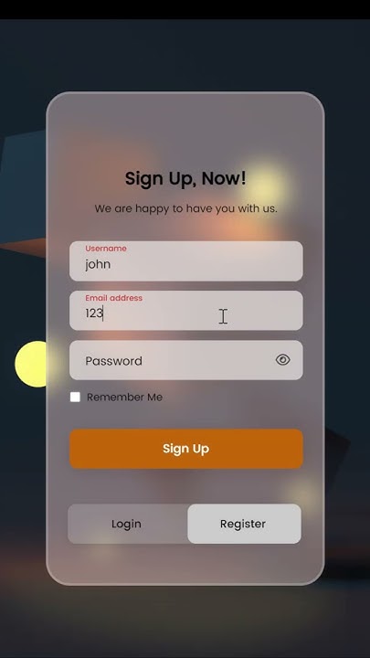 Animated login and registration form | HTML CSS - YouTube
