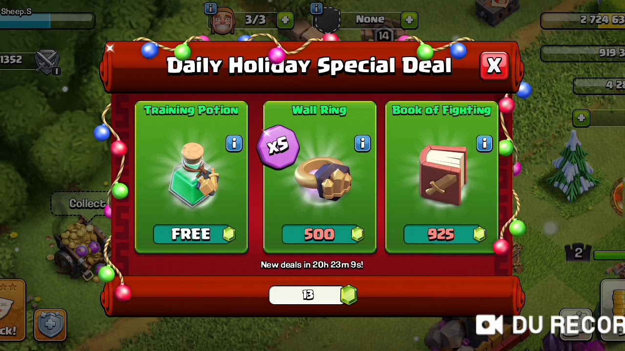 What is THIS coc clash of clans new daily deals on coc clash of clans