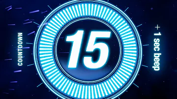15 seconds Countdown Timer / with Beep Every 1 sec 🔵
