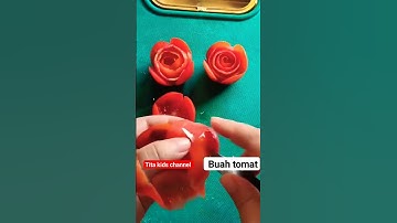 Thumbnail of Garnish buah tomat 🍅  #shorts #shortsfeed #kreasi #fyp