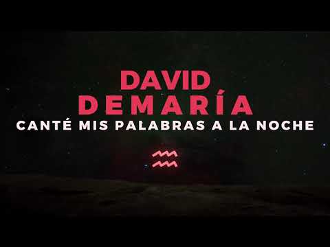 David DeMaría - Canté mis palabras a la noche (Lyric Video Oficial)