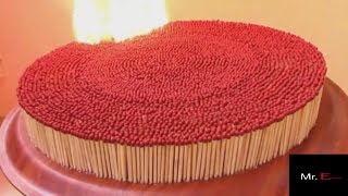 Burning 2000 matchsticks experiment in slow-Mo (odly satisfying)