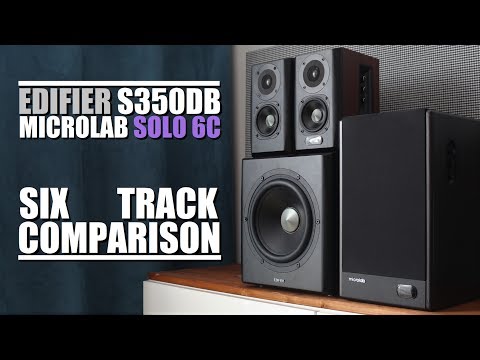 Edifier S350DB vs Microlab Solo 6C  ||  6-Track Comparison