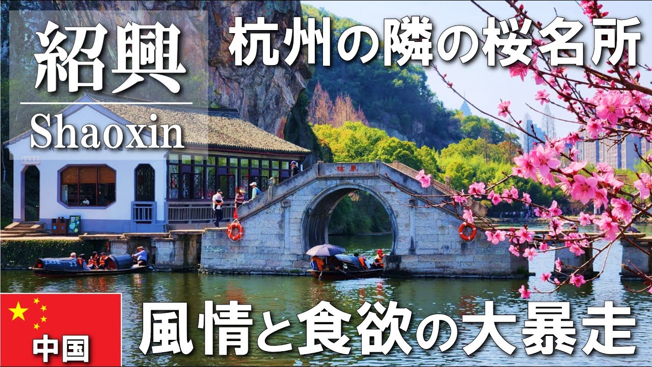 【中国ひとり旅】日本人の心揺さぶる桜の名湖、杭州からわずか20分の紹興は風情のラッシュと魯迅の人気で爆裂な混雑極まれり　#旅行 #海外一人旅 #中国 #travel #china #vlog