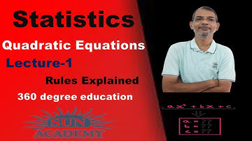 #Statistics | #Quadratic Equation | Rules Explained | F.Y.  B .Com | By Sun Academy
