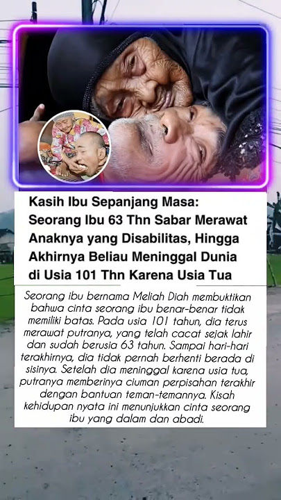 Seorang ibu bernama Meliah Diah membuktikan bahwa cinta seorang ibu benar-benar tidak memiliki bats
