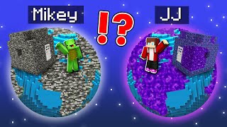 How Mikey BEDROCK vs JJ PORTAL Planet Survival Battle in Minecraft !  Minecraft (Maizen)