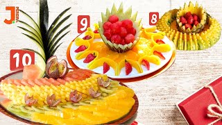 10 FRUIT CENTERPIECES FOR PARTIES | Compilation Fruit Art By J Pereira Art Carving