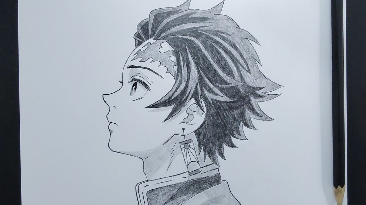 How To Draw Tanjiro Kamado || Demon Slayer Sketch Tutorial || Easy Anime Fanart Step By Step