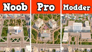 Noob VS Pro VS Modder - Building a hospital in Cities: Skylines